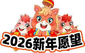 2026新年愿望卡通马形象设计