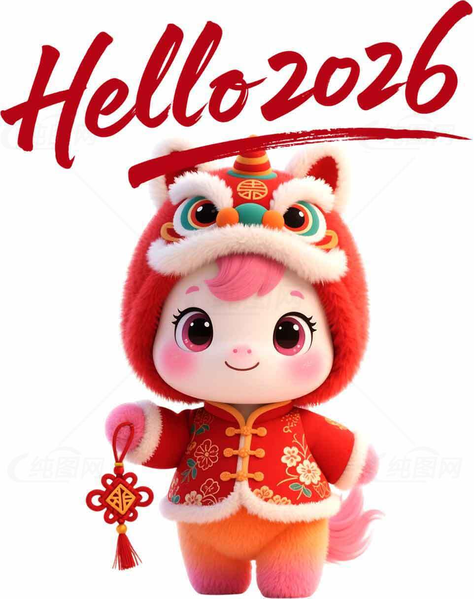 2026年可爱卡通新年形象设计素材