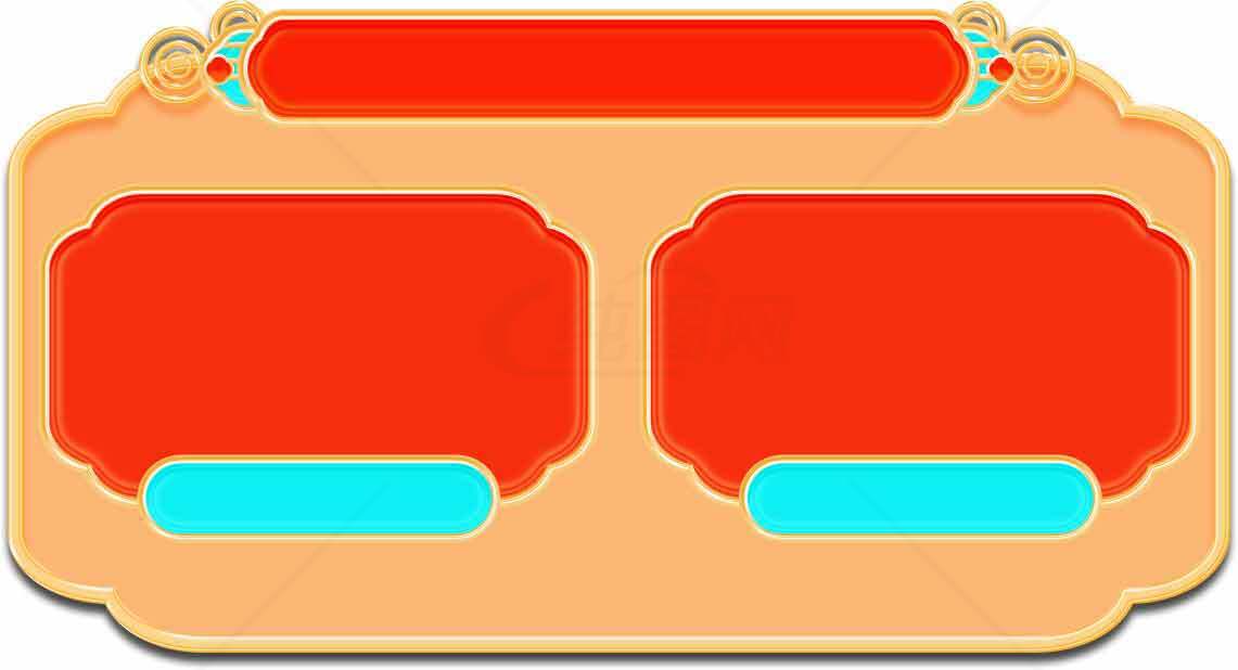 复古风格红色装饰边框设计图片素材