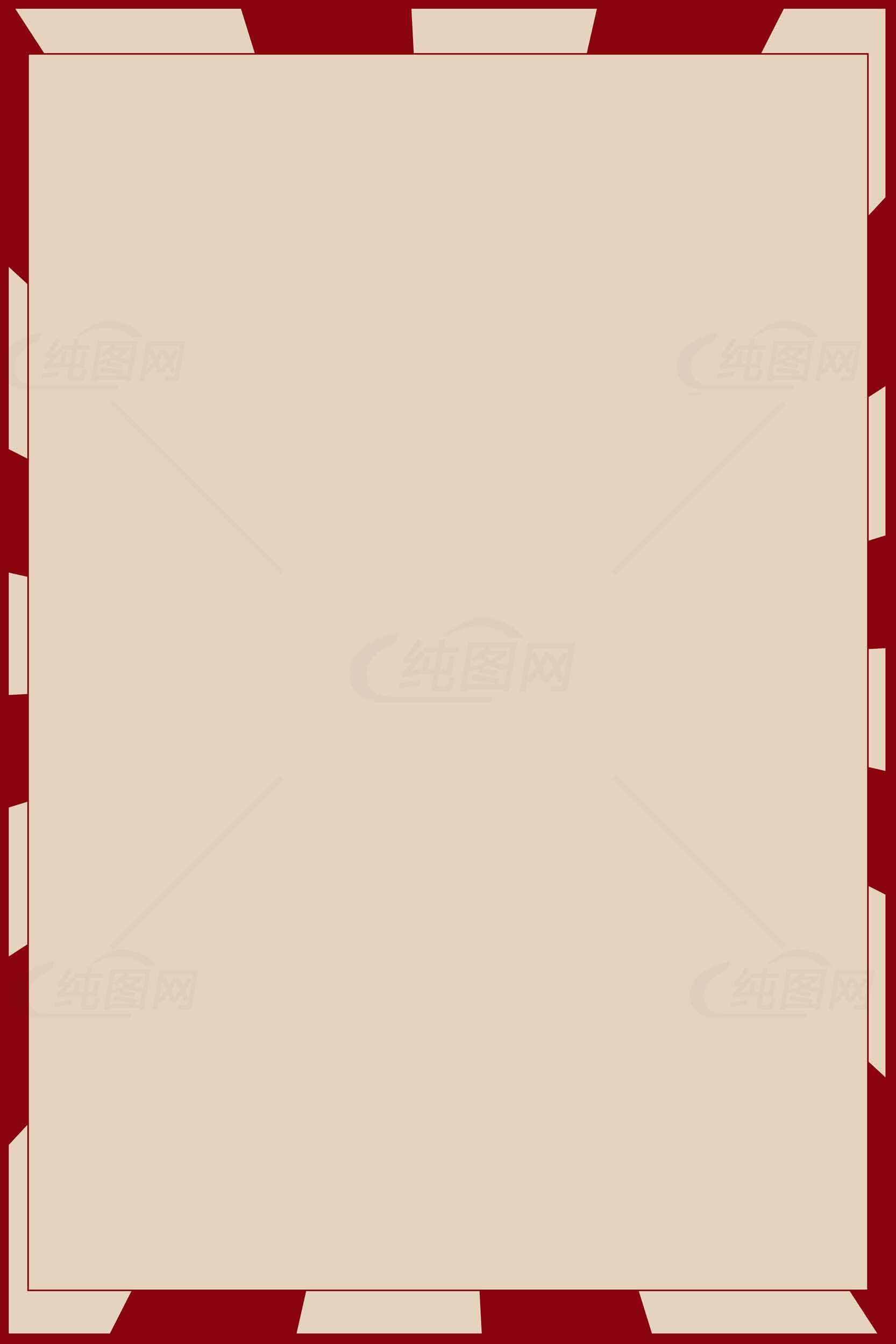 复古红色边框简约背景图片素材