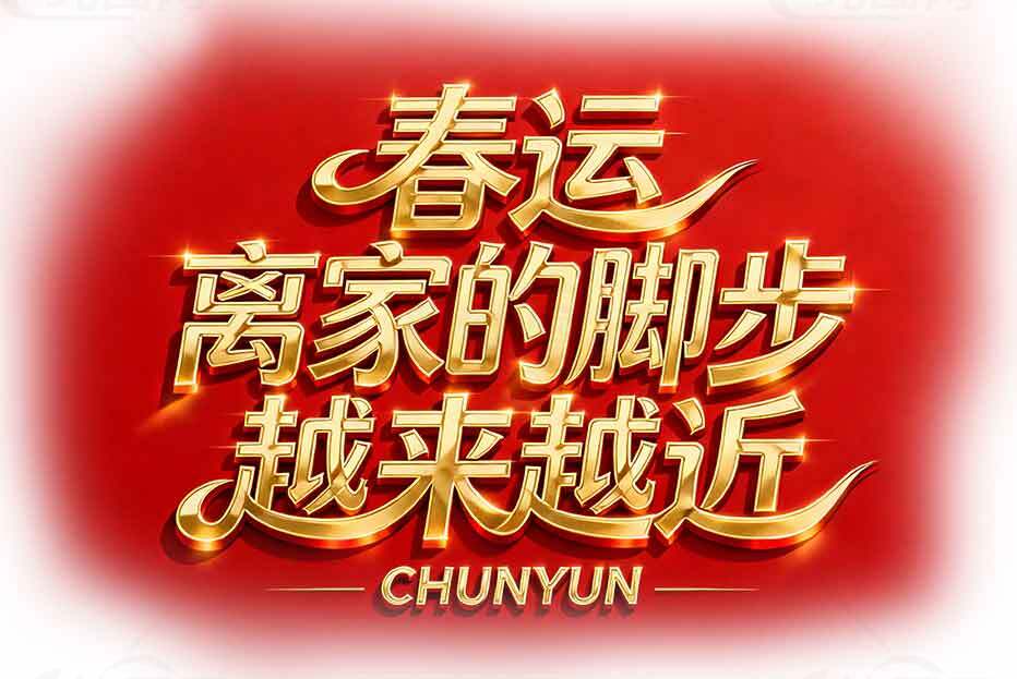 春运离家的脚步越走越近宣传海报素材