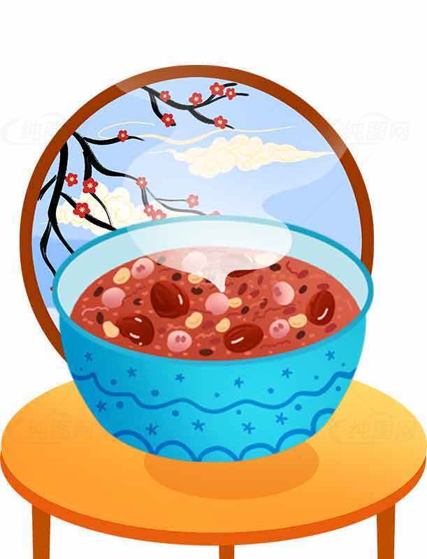 腊八粥插图：传统美食与冬日氛围素材