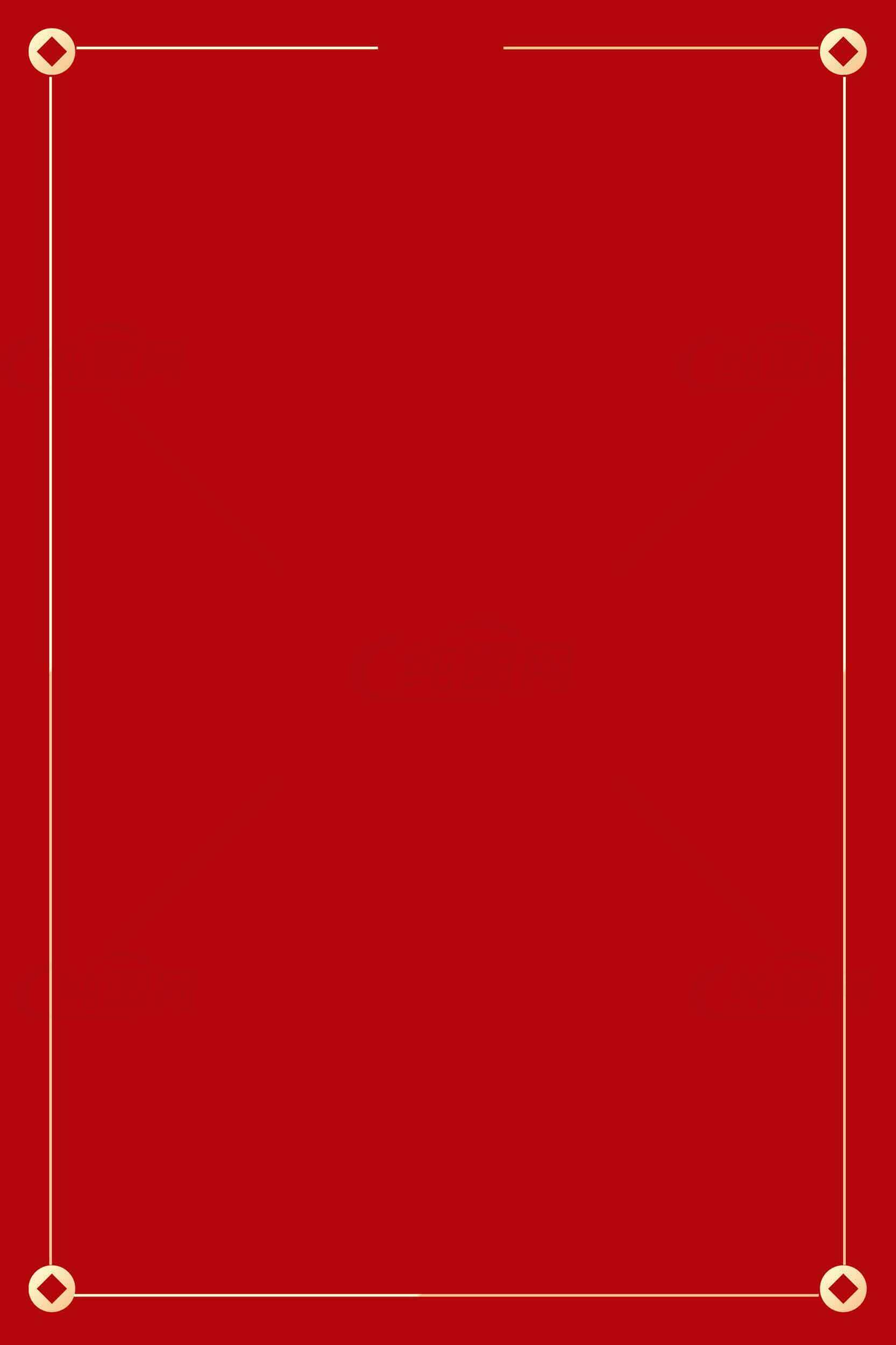 红色简约边框背景图片素材