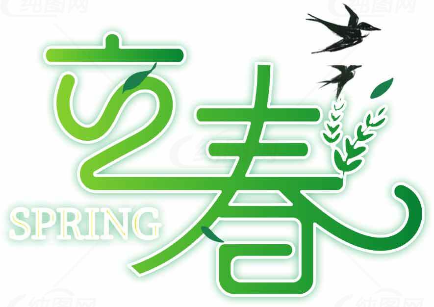 立春节气春天绿色主题设计图片素材