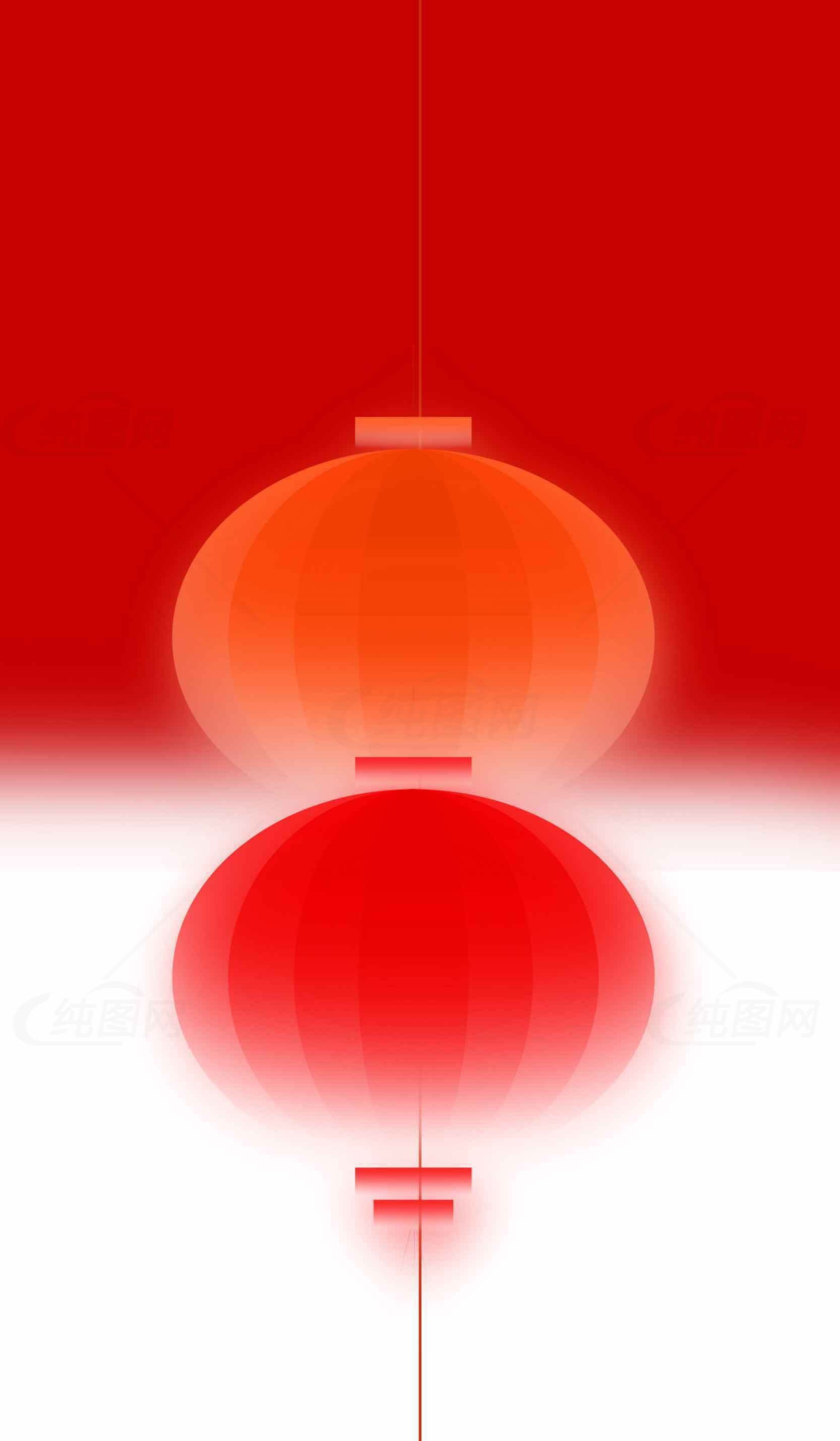 红色中国灯笼背景图片 - 新年节庆设计素材