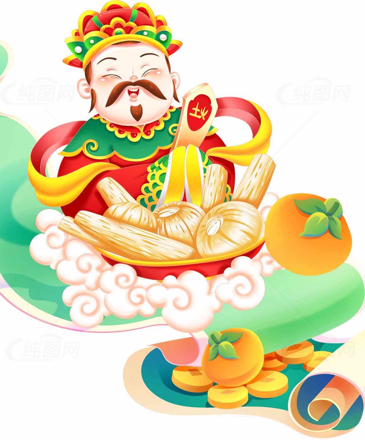 财神主题插画设计：传统文化与财富象征素材