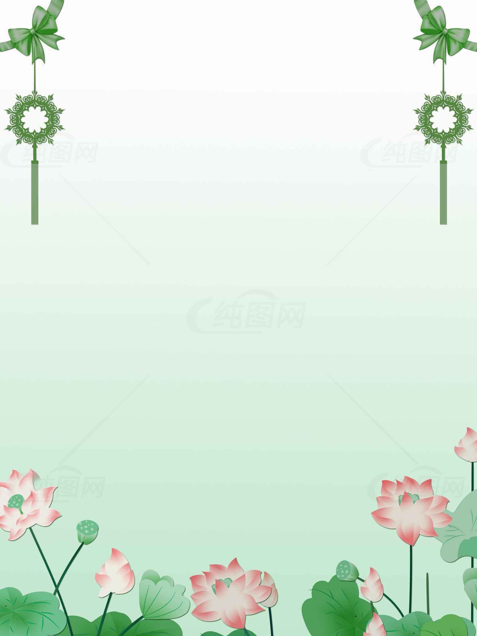 清新荷花背景图片素材