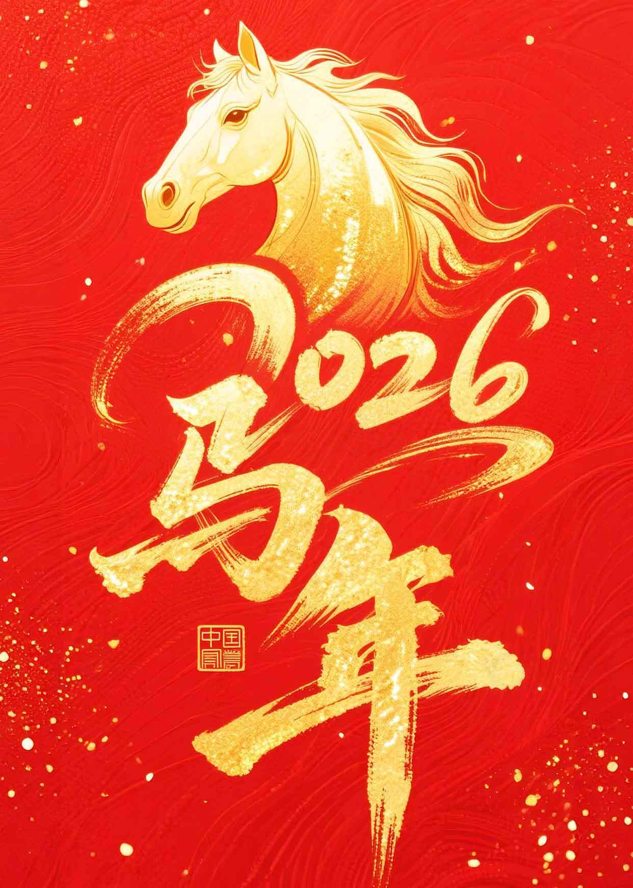 2026马年红色喜庆海报设计素材