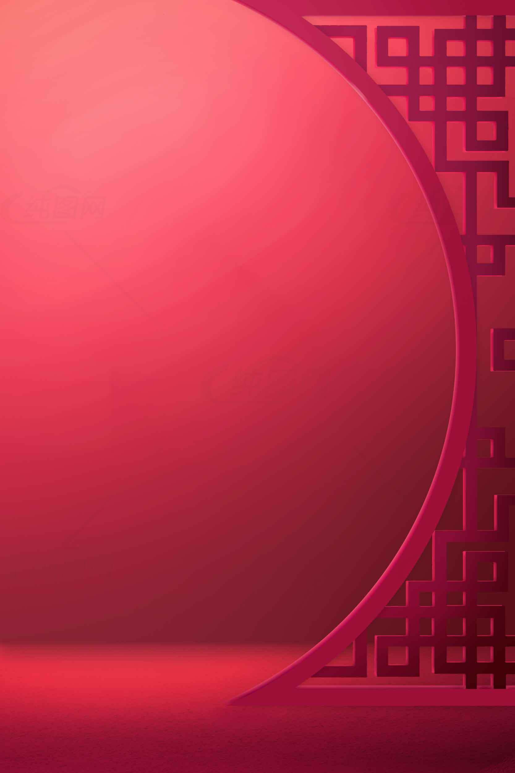 中式红色背景设计图片素材