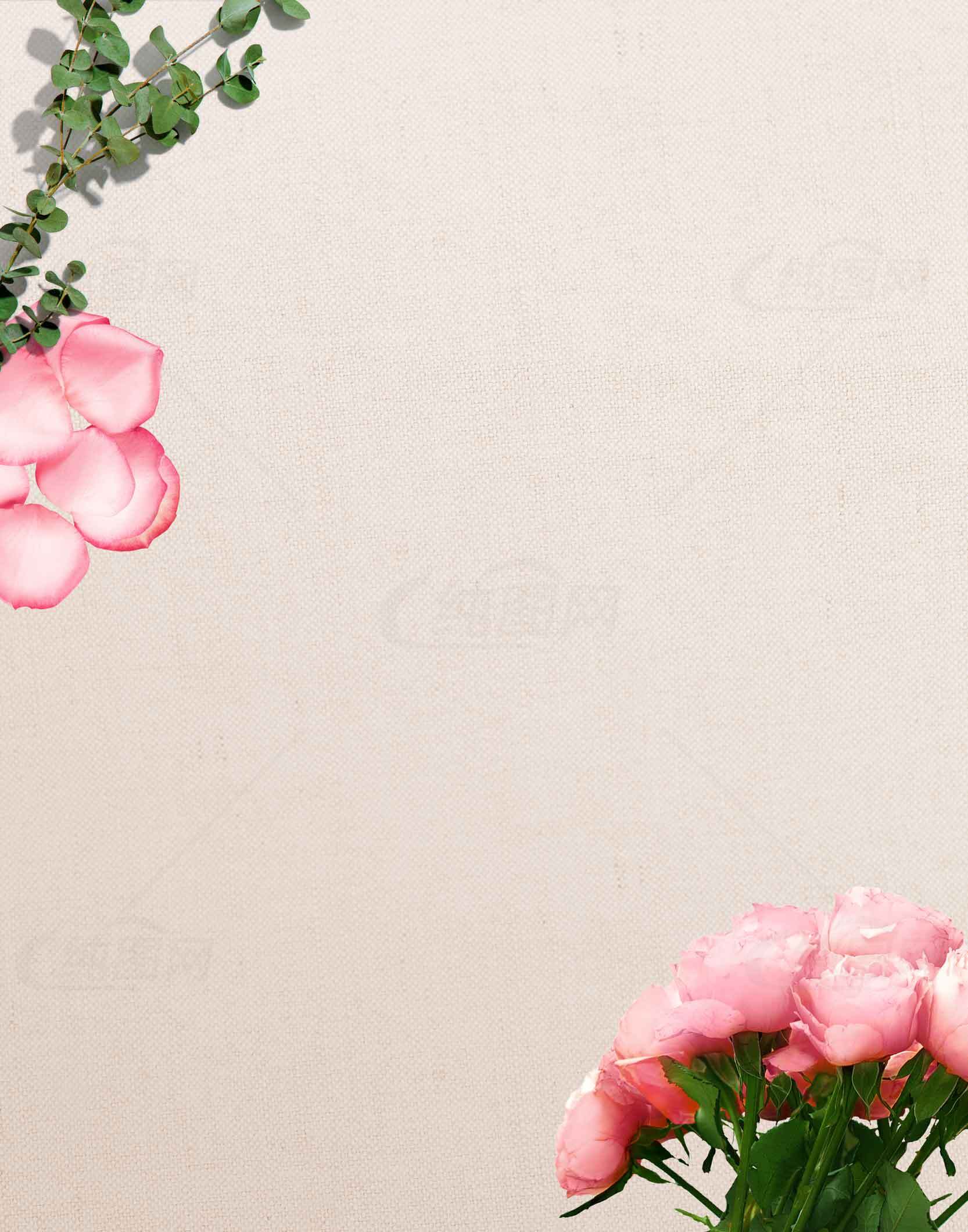 浪漫唯美粉色花卉背景素材