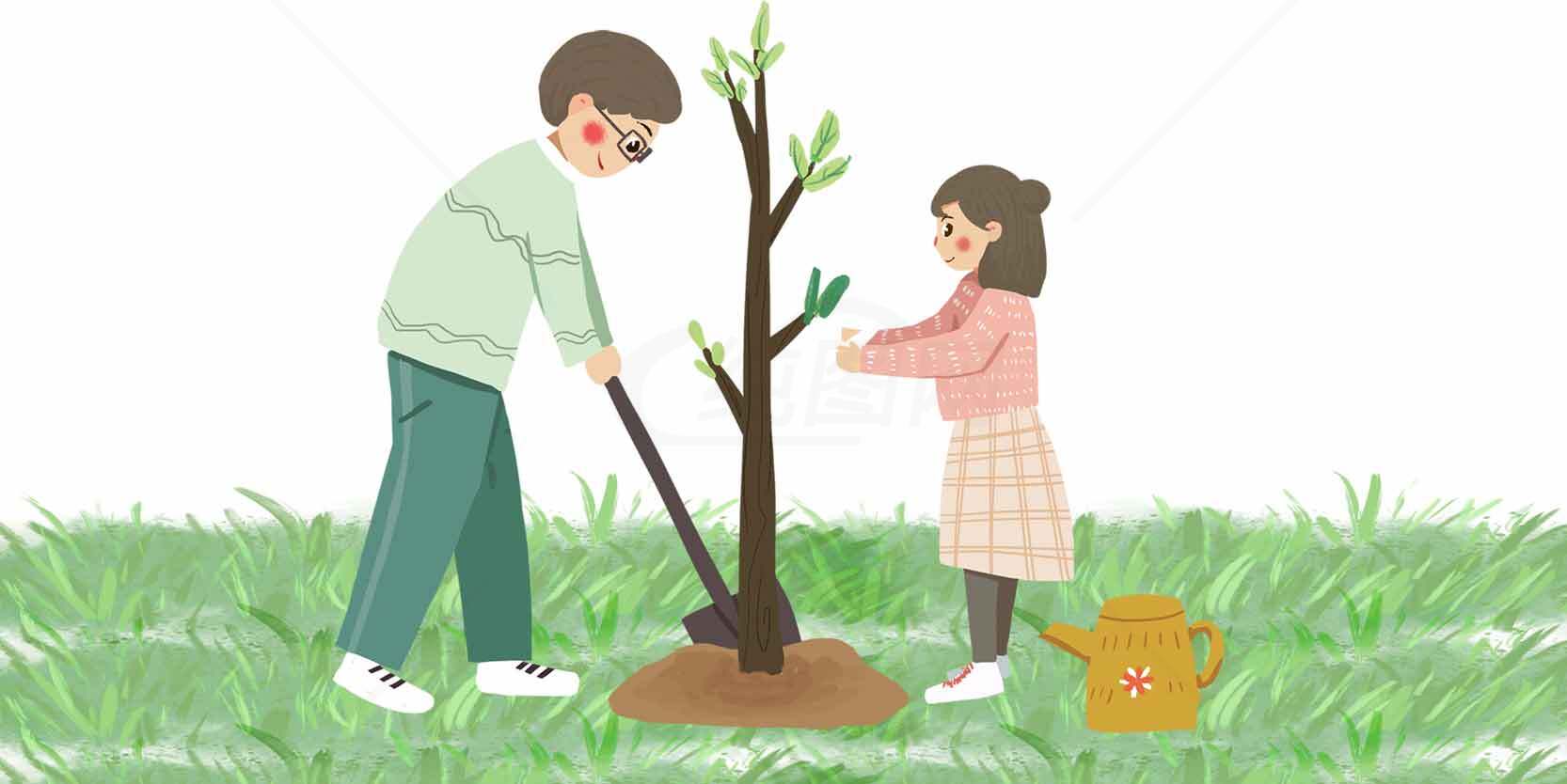 亲子植树活动：环保与自然教育素材