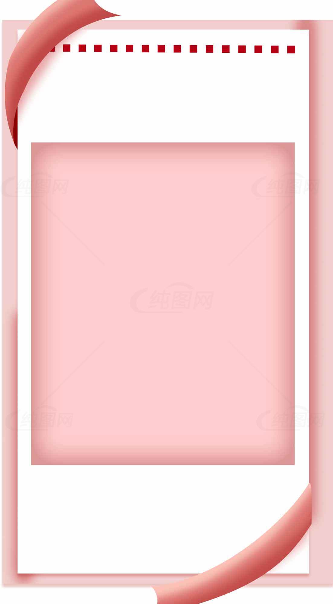 粉色简约相框设计图片素材