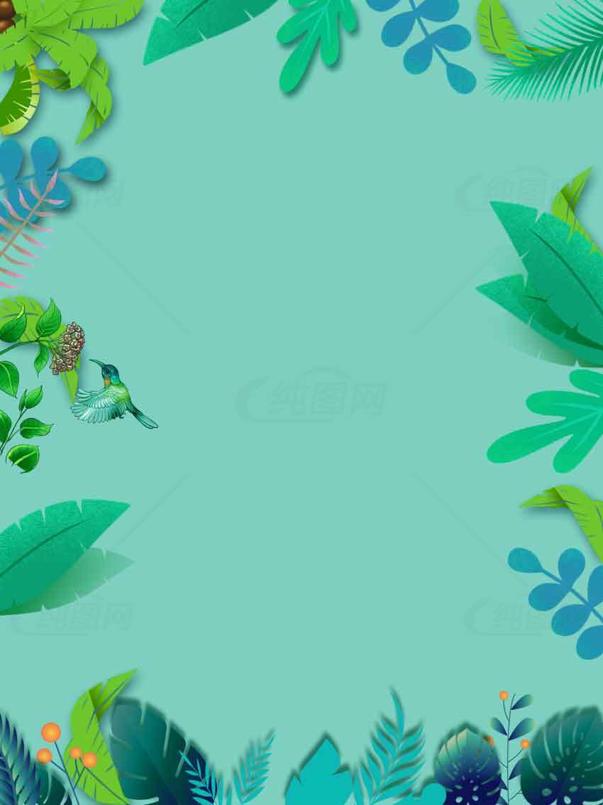 清新自然热带风背景图片素材