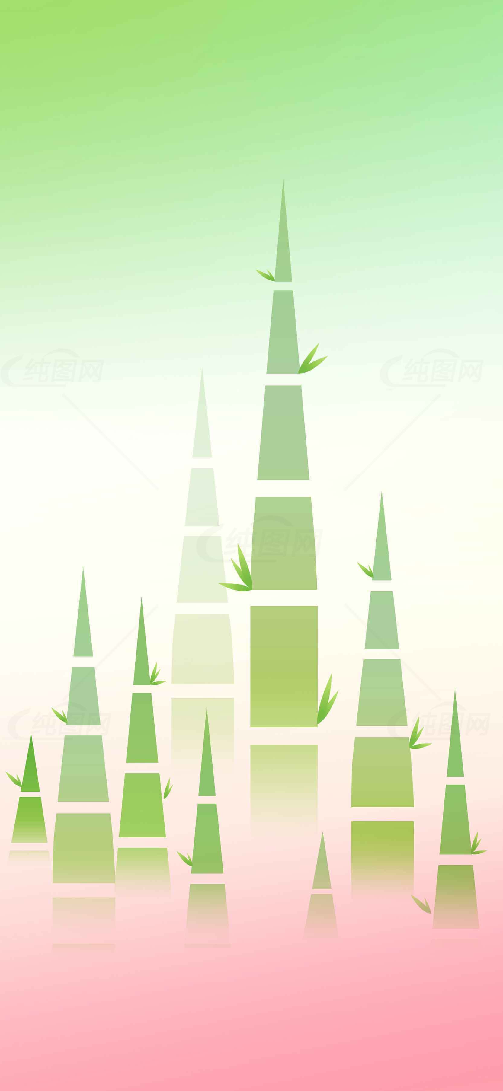 绿色竹林抽象背景图片素材