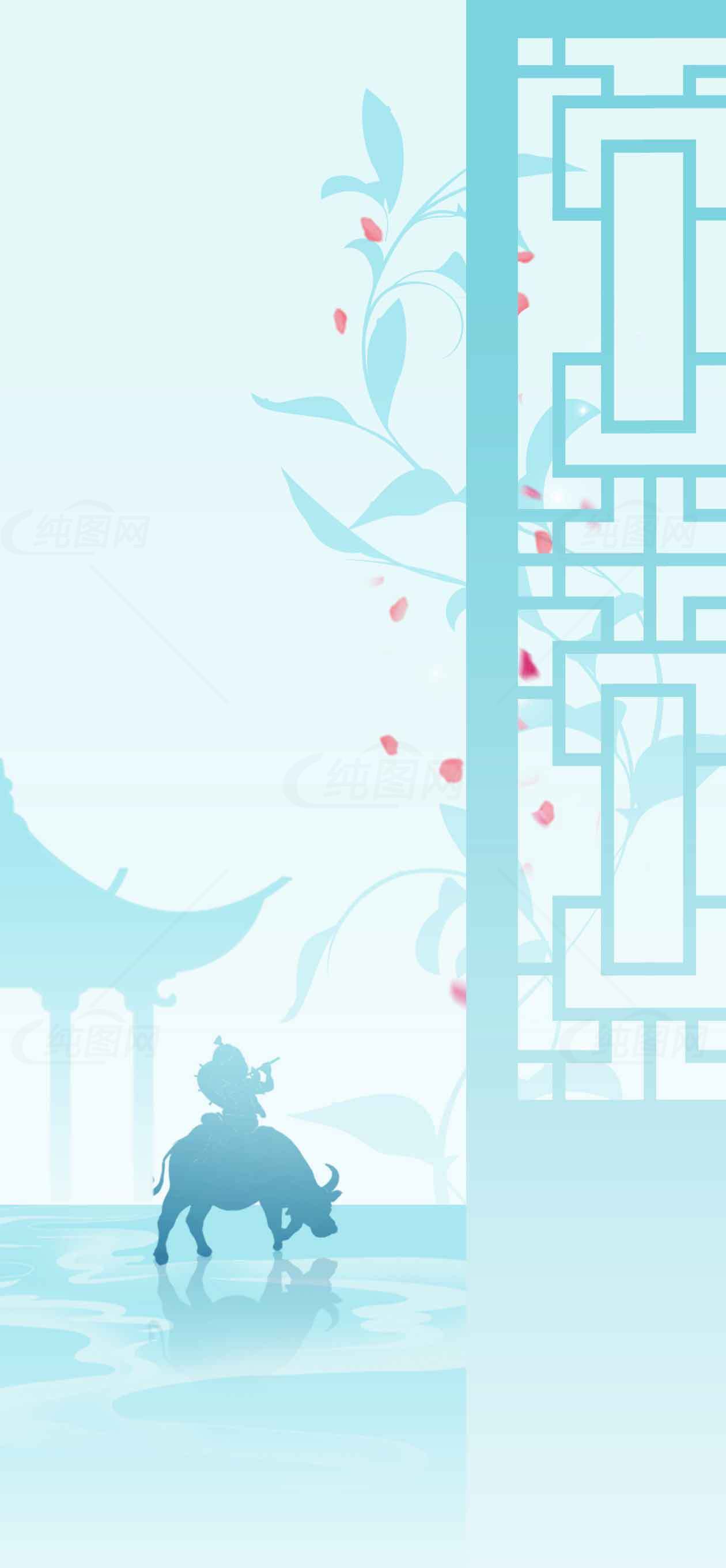 中国传统水墨风格背景图片素材