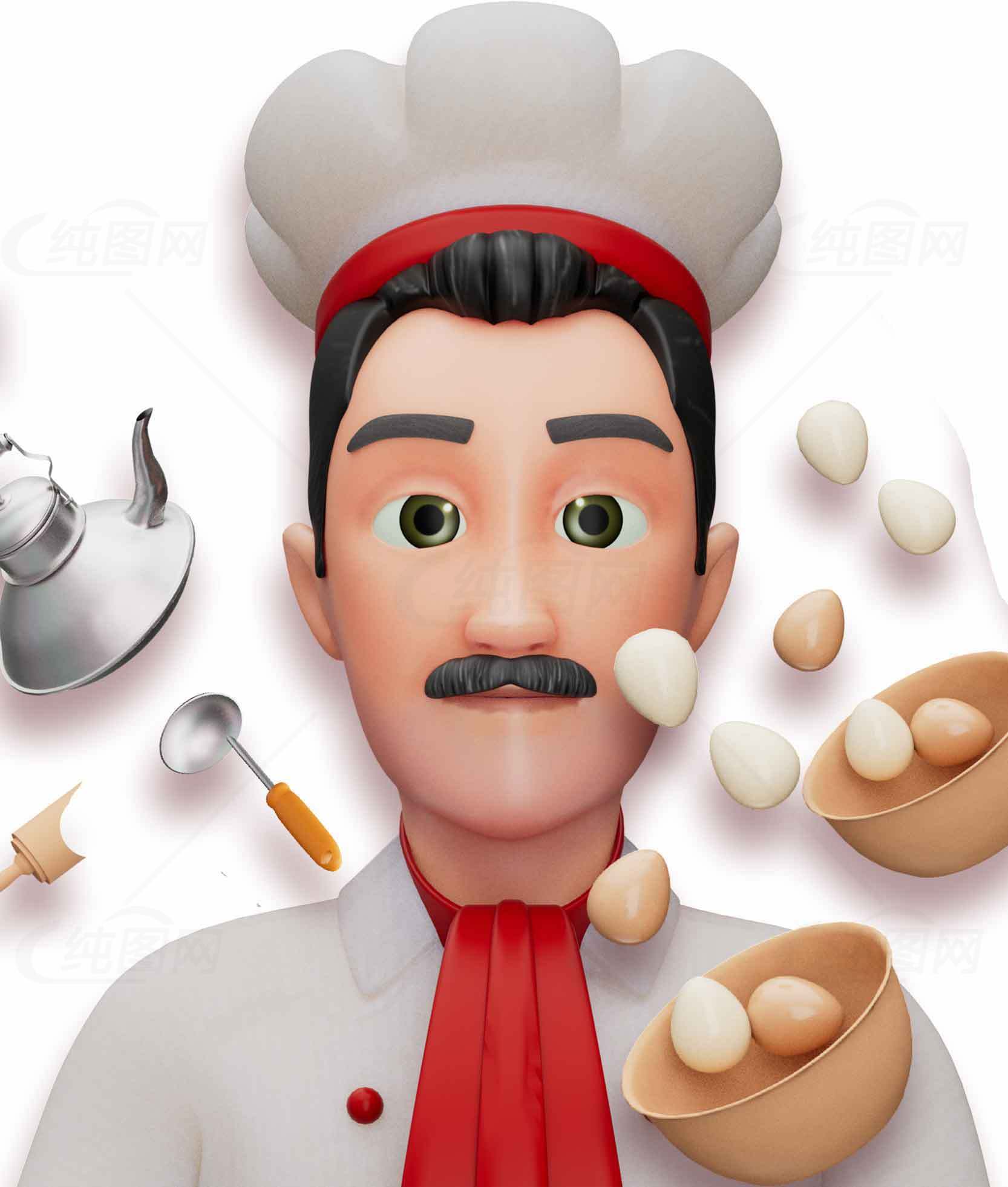 厨师与烘焙主题插画图片素材