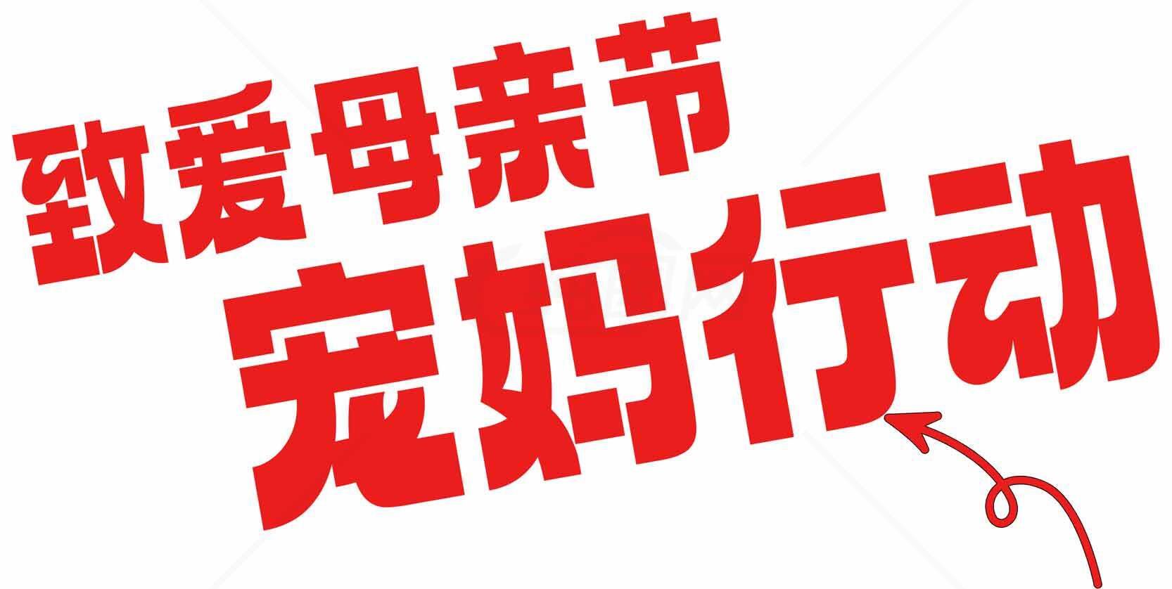 致敬母亲节宠妈行动宣传海报素材